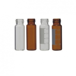 Vials SNAP-TOP per cromatografia vetro borosilicato ambrato con zona di scrittura ml 2,0 collo largo e base piatta  cf.100 pz.